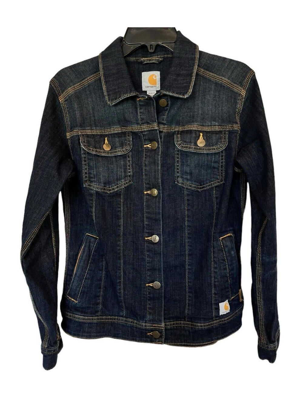 Carhartt Jacket Trucker Brewster Dark Wash Denim Jacket Womens Size XS (0/2)